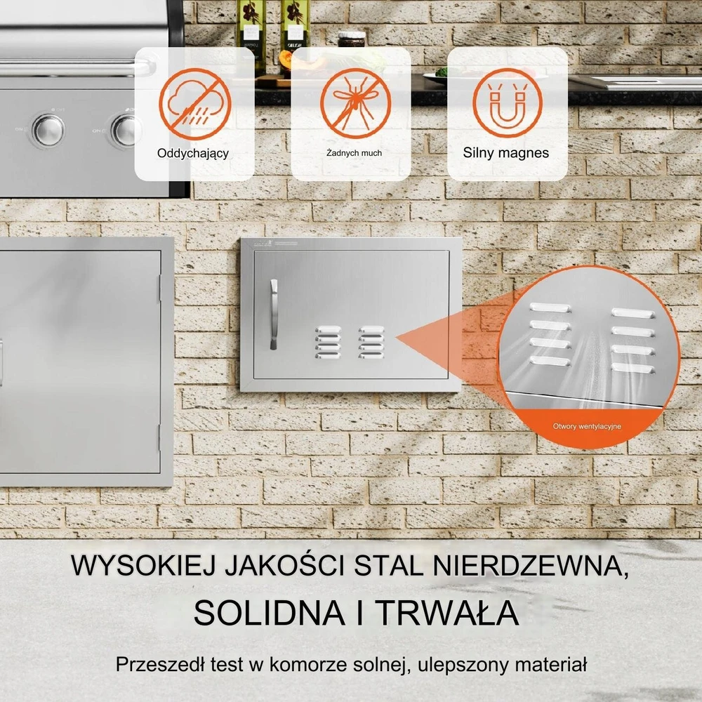 VEVOR Nerūdijančio plieno grilio durelės