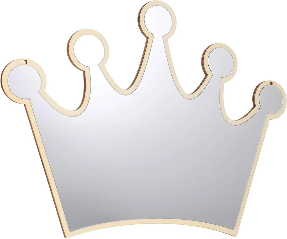Vicasky veidrodinis sienos lipdukas karūnos formos nuimamas sieninis veidrodis princesės kambario veidrodis ornamentas suaugusiems vaikams