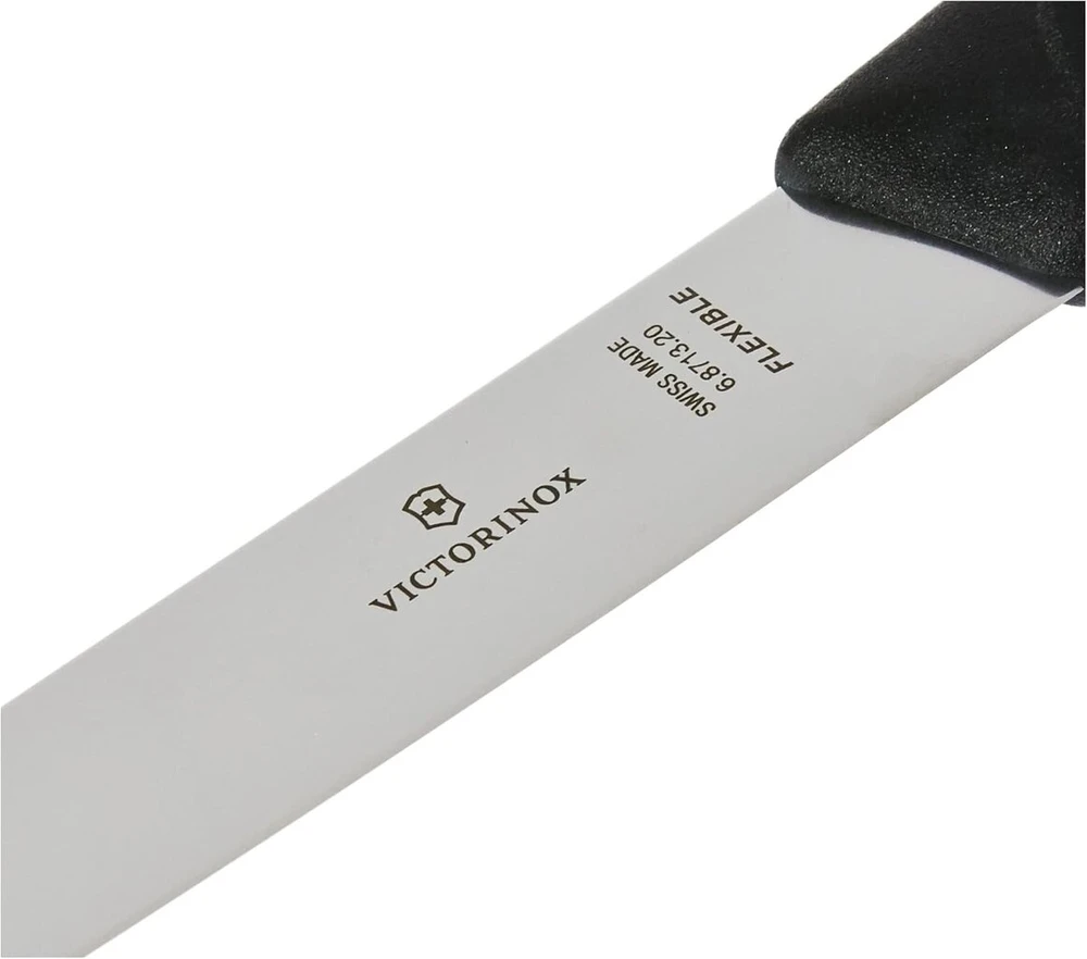 Victorinox 20 cm Swiss Classic filėavimo peilis su lanksčia geležte lizdinėje pakuotėje, juodas