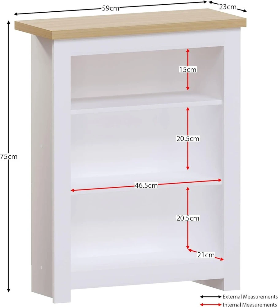 Vida Designs biuro lentynos, mdf plokštė ir melamino lukštas, baltos spalvos, standartinės, 3 pakopų