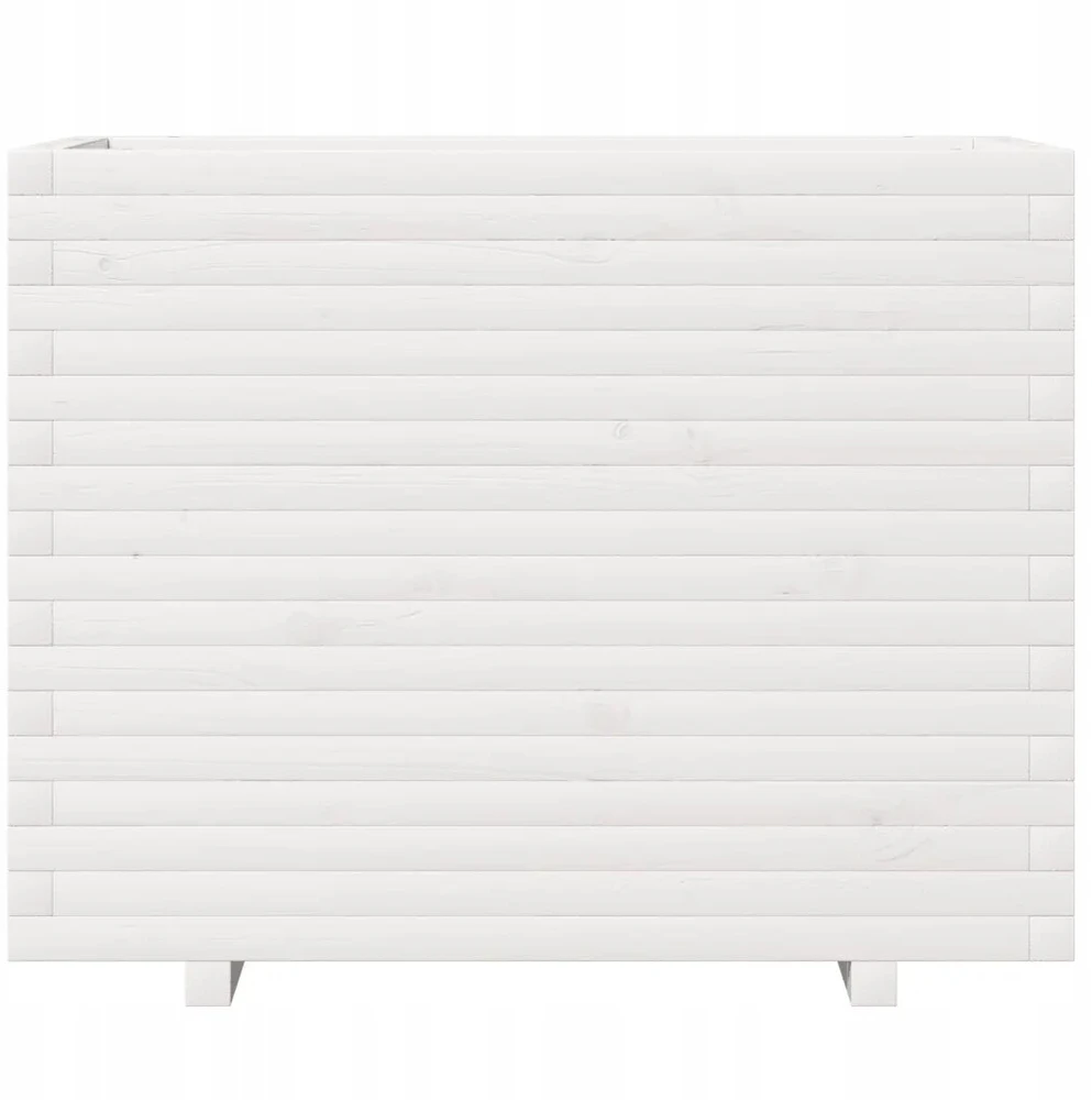 Vidaxl sodo lovelis, baltas, 90x40x72,5 cm, pušies medienos masyvas