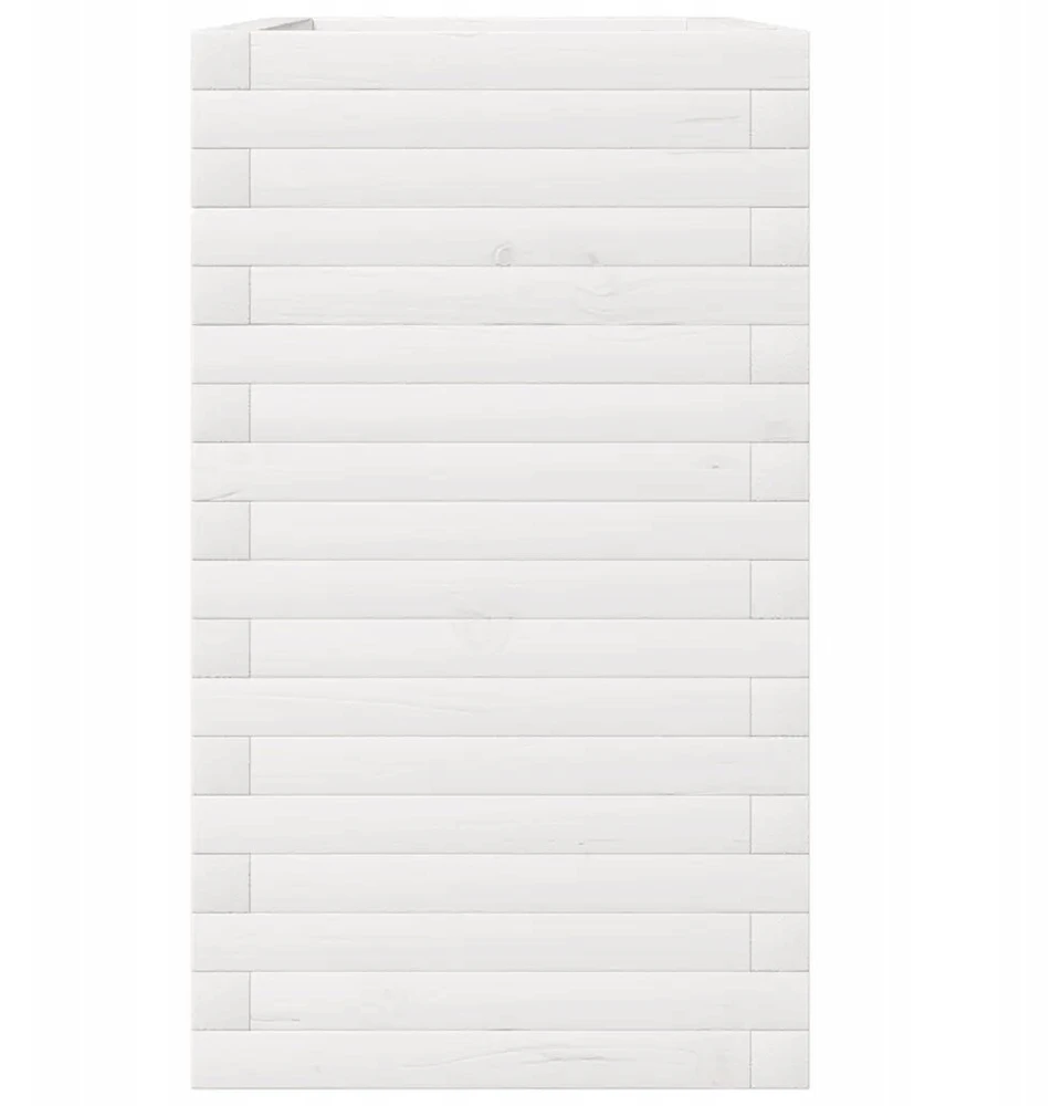 Vidaxl sodo lovelis, baltas, 90x40x72,5 cm, pušies medienos masyvas