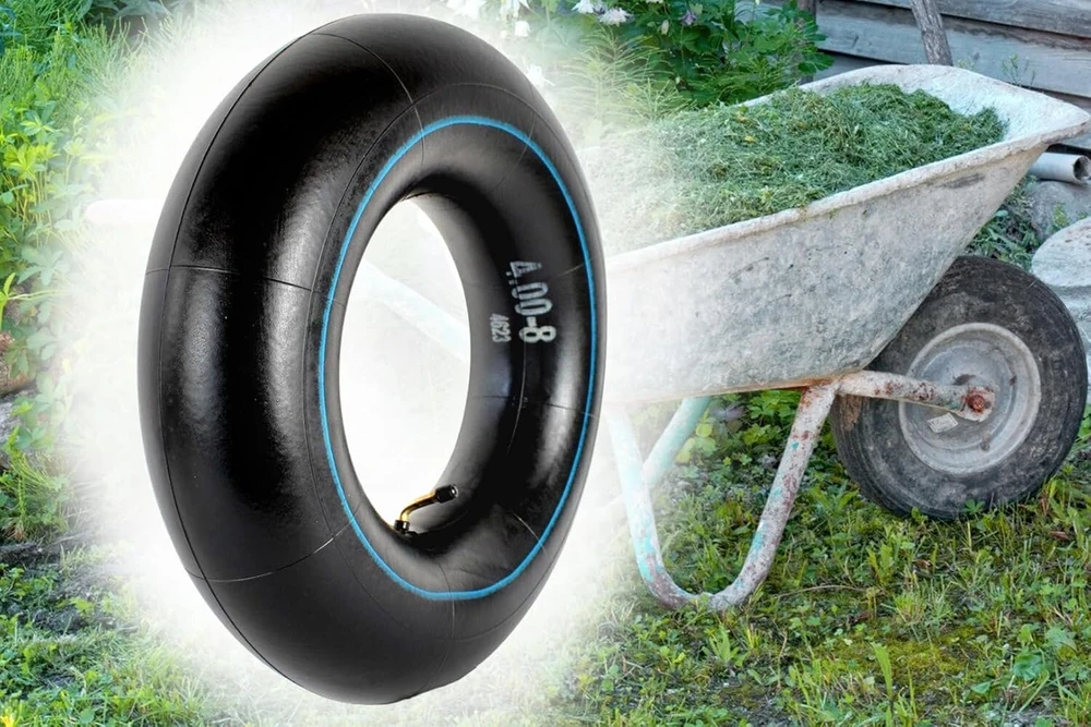 Vidinis vamzdis karučio ratui 400x100/4.00-8 colių, kampuotas ventilis