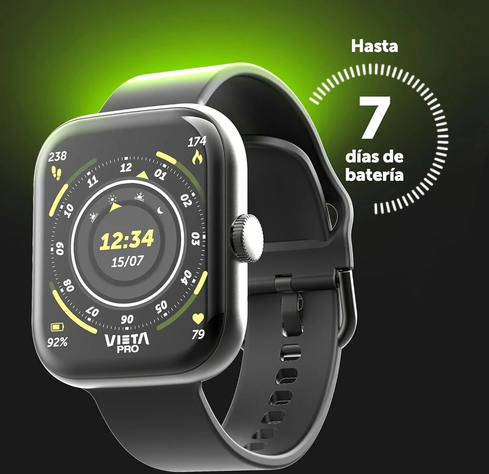 Vieta Pro išmanusis laikrodis vyrams ir moterims, amoled 1,75 colio ekranas, išmanusis laikrodis su bluetooth skambučiais, 7 dienų baterija, miego stebėjimas, atsparus vandeniui ip67, išmanusis laikrodis, skirtas ios ir android
