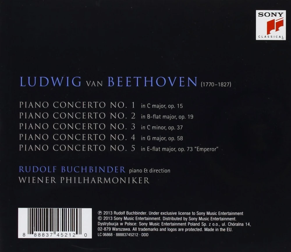 Vinilinė plokštelė Beethoven: Koncertai fortepijonui
