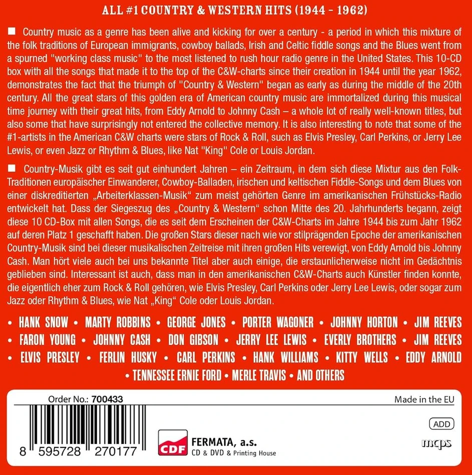 Vinilinė plokštelė Country & Western - 200 No. 1 hits