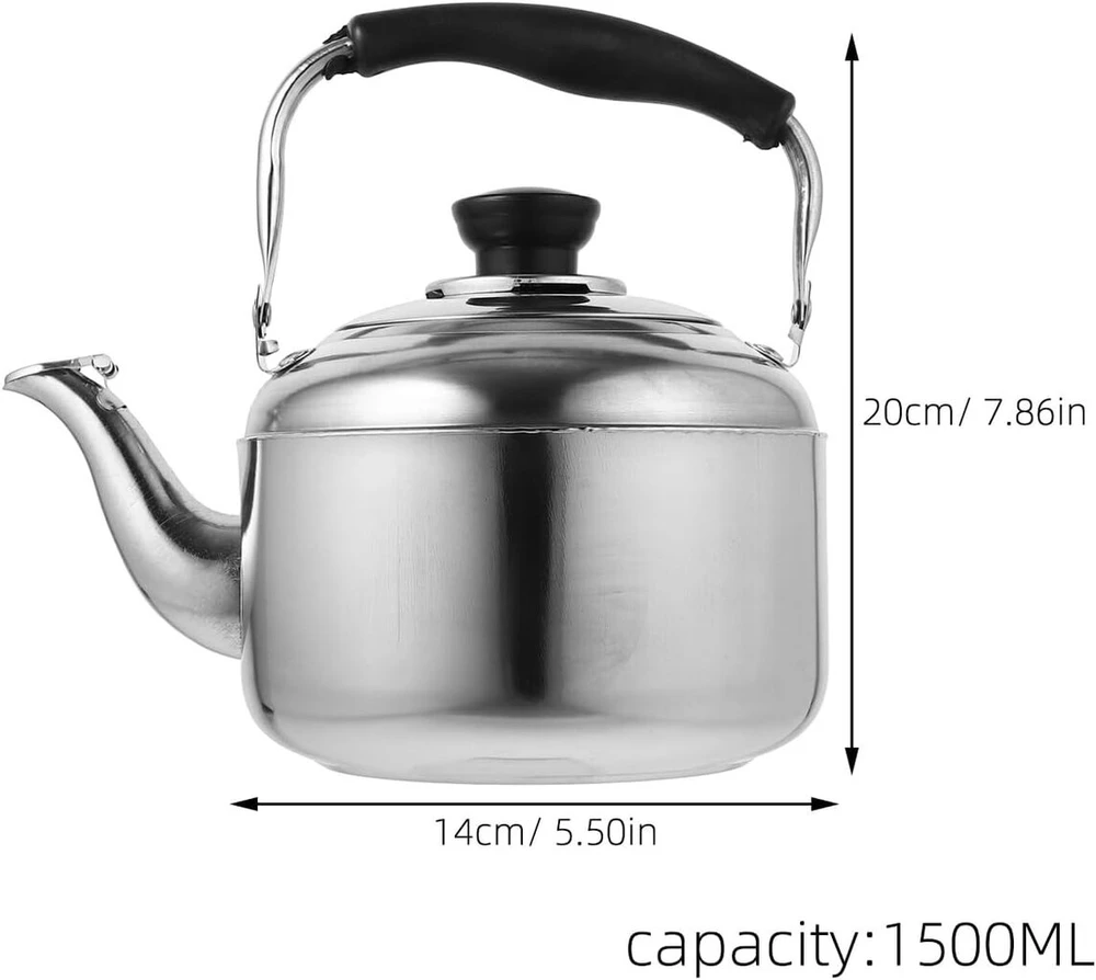 Virdulys, arbatinukas, viryklė, švilpiantis arbatinukas, klasikiniai arbatinukai viryklėms, veidrodinė apdaila, ergonomiška rankena, 1 litras, indukcinis virdulys