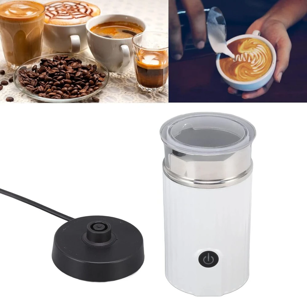 Kavos aparatas Visiškai automatinis pieno putų plakiklis elektrinis pieno garintuvas karšto/šalto pieno putų gaminimo aparatas, 240 ml, kavos šildytuvas latte, cappuccino, matcha, karštam šokoladui (eu kištukas)