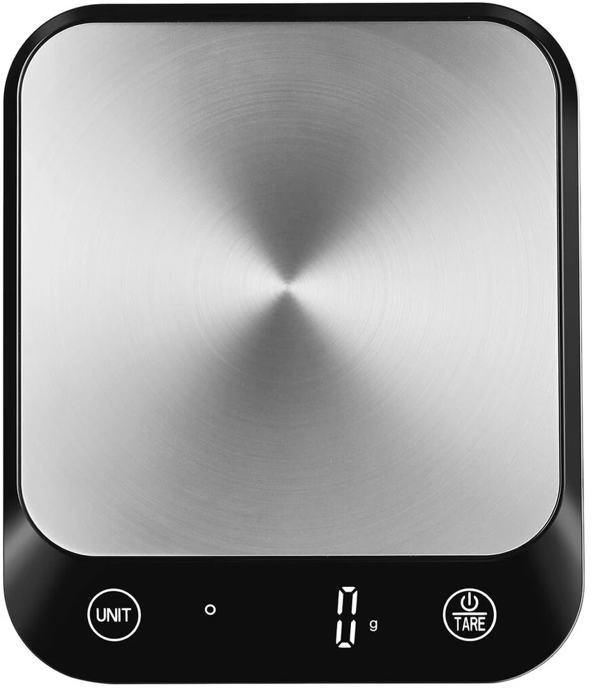 Vitafit 10 kg skaitmeninės virtuvinės svarstyklės su led ekranu ir taros funkcija, focus svarstyklės nuo 2001 m., skaitmeninės svarstyklės su skysčių matavimu, didelis tikslumas iki 1 g, juodos