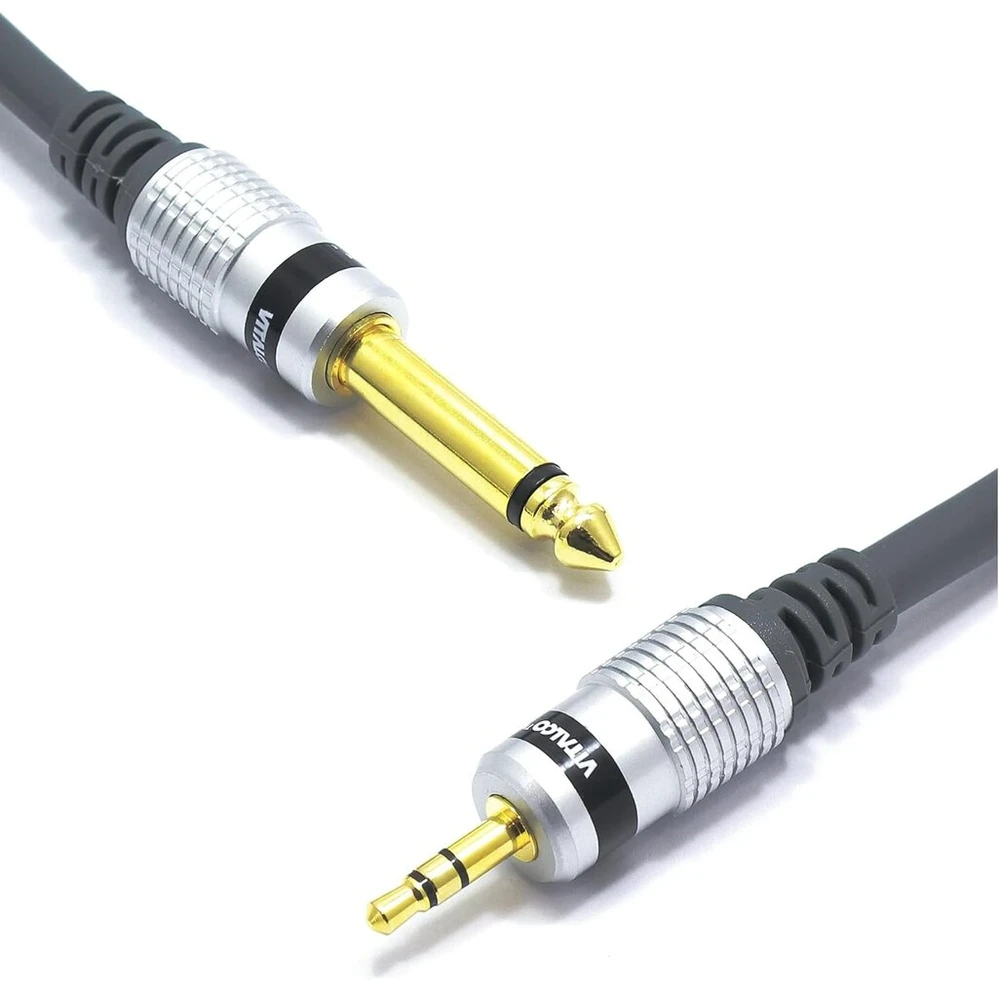 Vitalco 3,5 mm stereo į 6,3 mm mono jack kabelis 1,5 m 3,5 stereo aux į didelį mono 6,3 jack kištuko audio adapterį