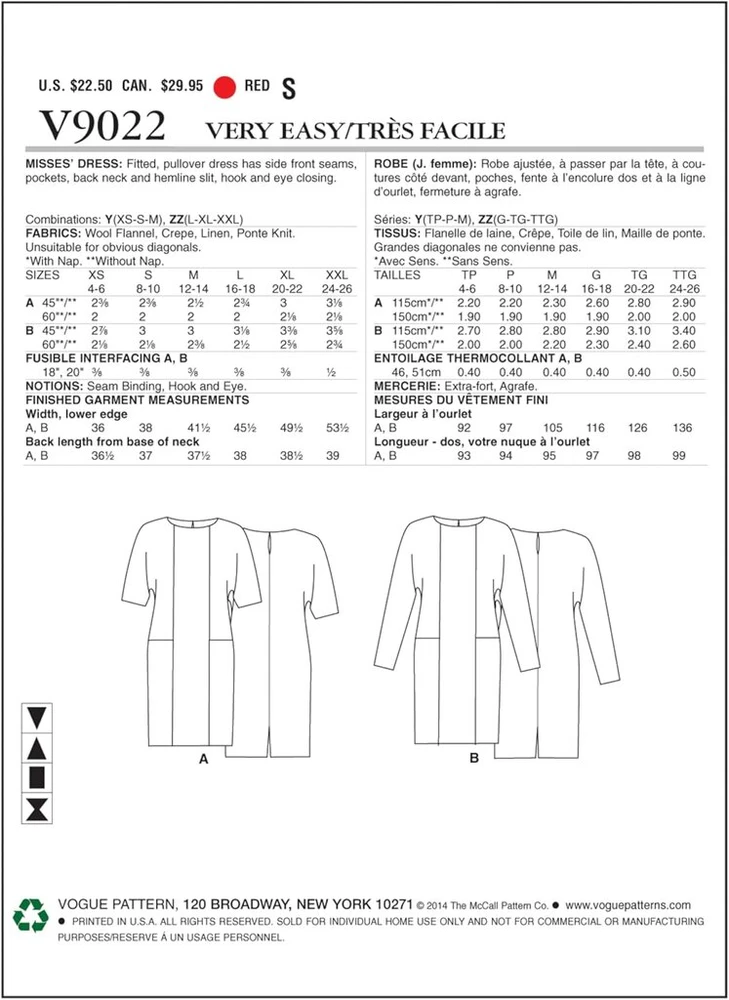 Vogue siuvimo modelis Wool Zz (lrg-xlg-xxl)