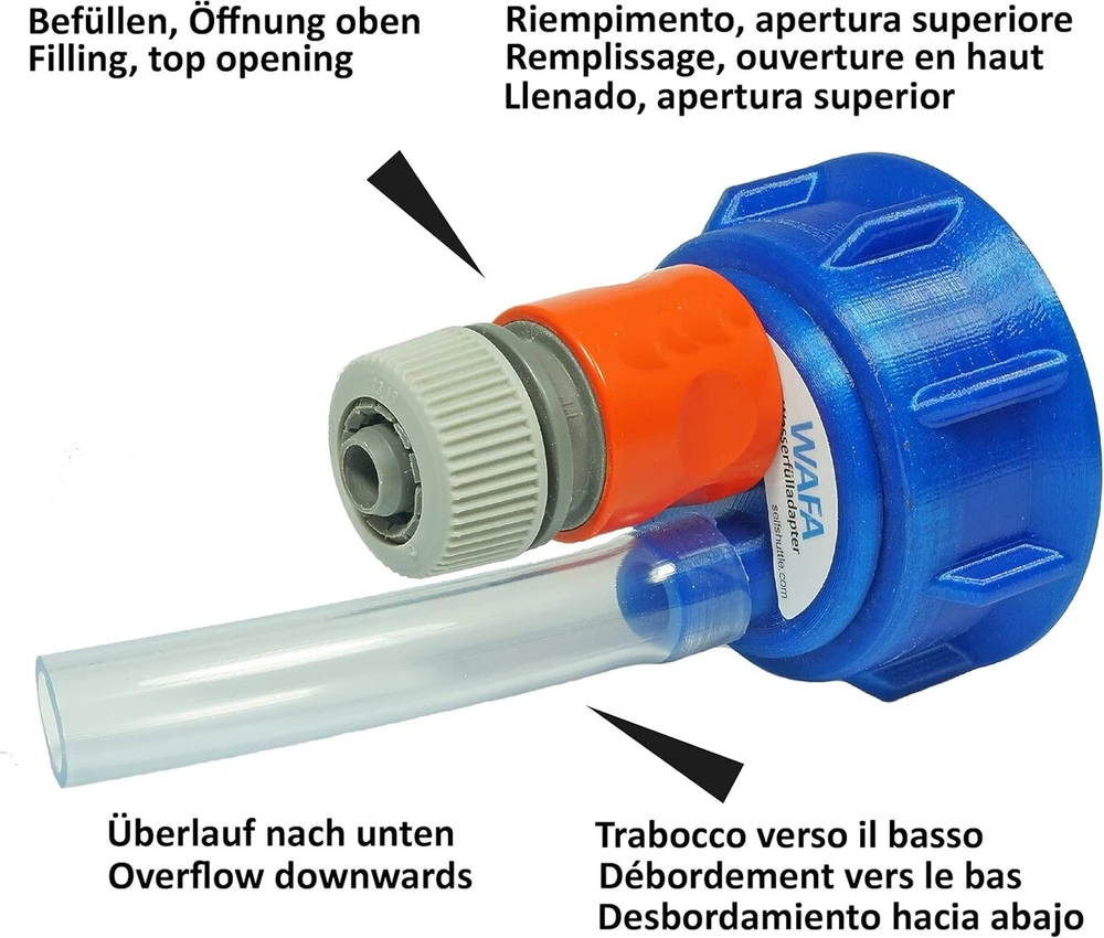 Ventiliatorius Wafa 5g vandens pripildymo adapteris kemperiams, stambus sriegis, knaus, weinsberg, bürstner ir kt.