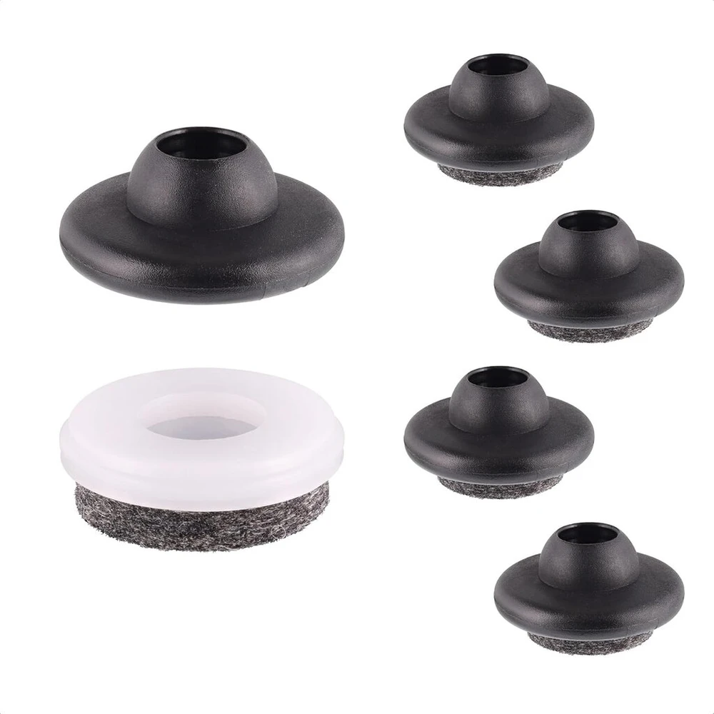 Wagner Quickclick® Veltinio Padėkliukai Kėdžių Kojelėms, 4 Vnt. Tvirtinimo Rinkinys – 4 x Pagrindas + 4 x Keičiami Slydimo Įdėklai – Vilnos Veltinis Ultrasoft – Skersmuo 20 Vitra Kėdėms Dsr Dar Dkr – Pagaminta Vokietijoje
