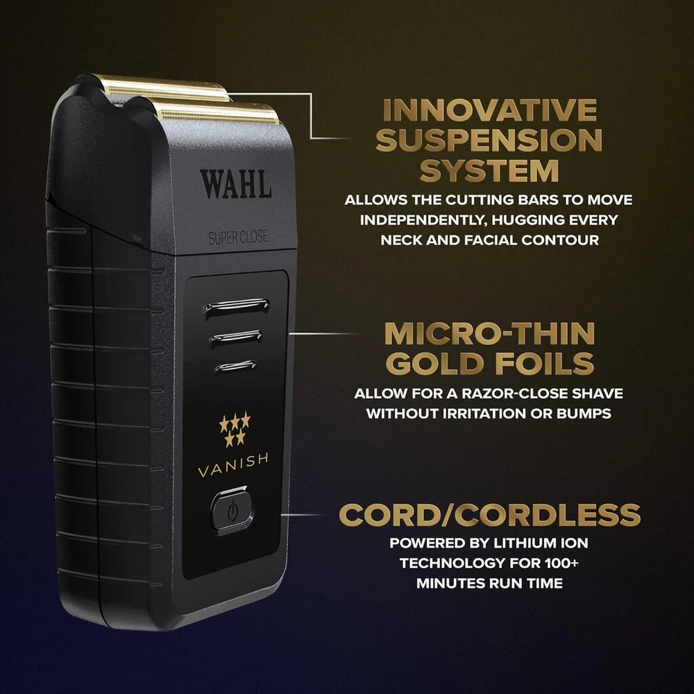 Wahl 5 Star Vanish skustuvas barber skustuvas foil shaver kruopštus skutimas apdailos įrankiai maišymas lengvas belaidis kirpyklos reikmenys