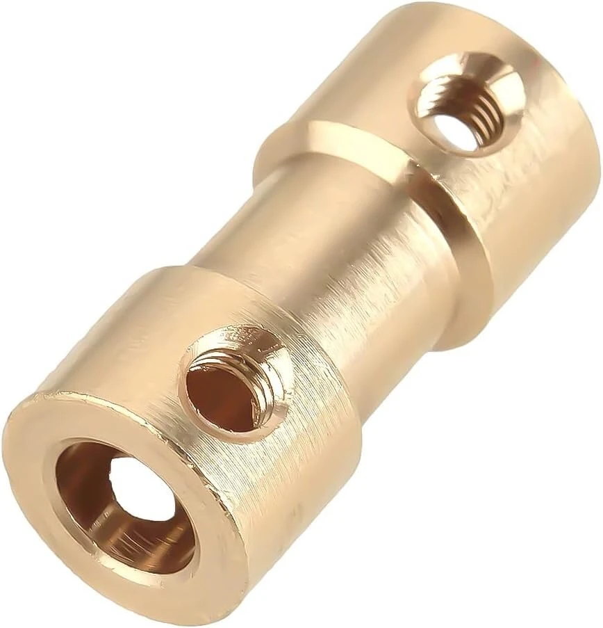 Wangcl 5vnt. žalvarinis veleno movos adapteris 5mm-5mm su varžtais Rc automobiliui lėktuvui valties varikliui