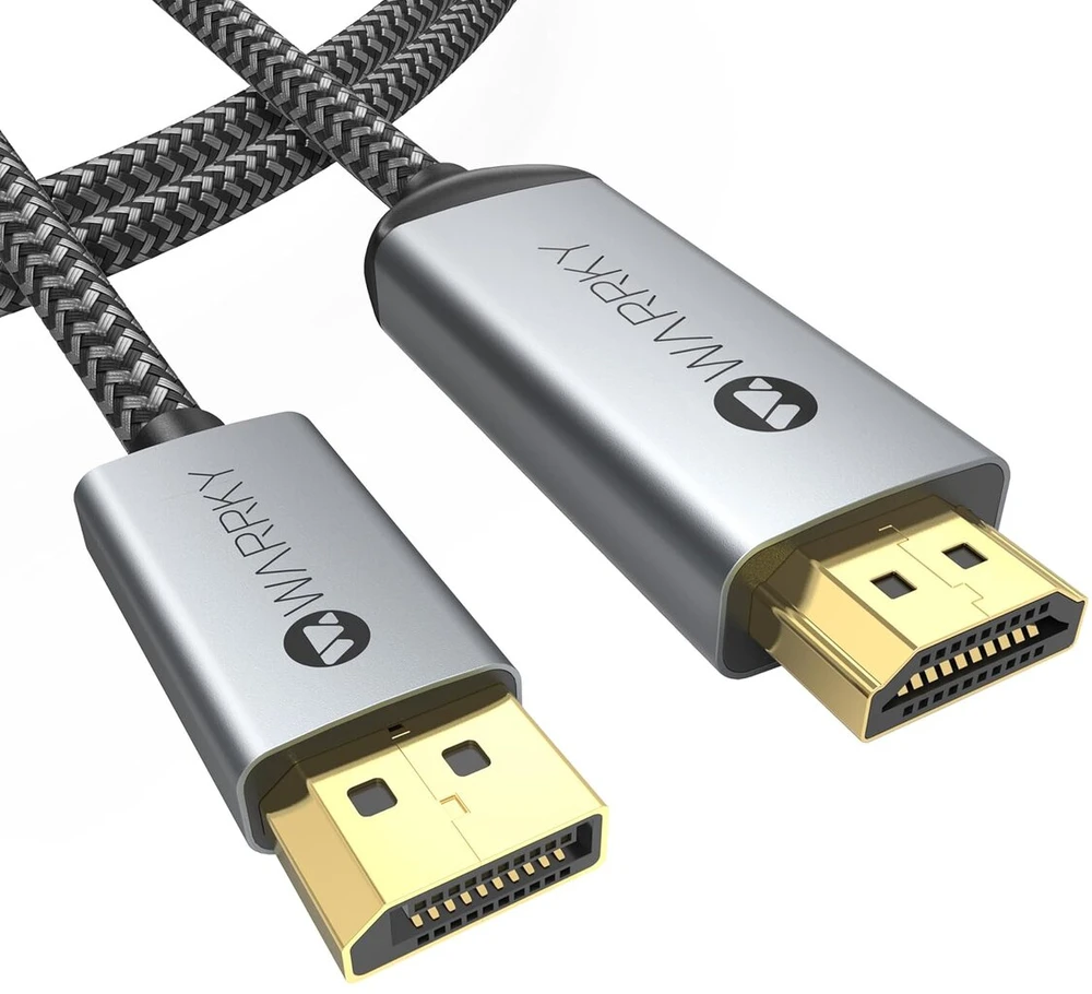 Warrky Displayport į Hdmi kabelis 4k, 3m, pintas