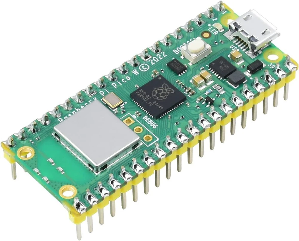 Waveshare iš anksto užlitavimo raspberry pi pico w plokštė su wifi, palaiko 2.4ghz wi-fi, pagrįsta raspberry pi rp2040 mikrovaldiklio lustu, dviejų branduolių arm procesorius