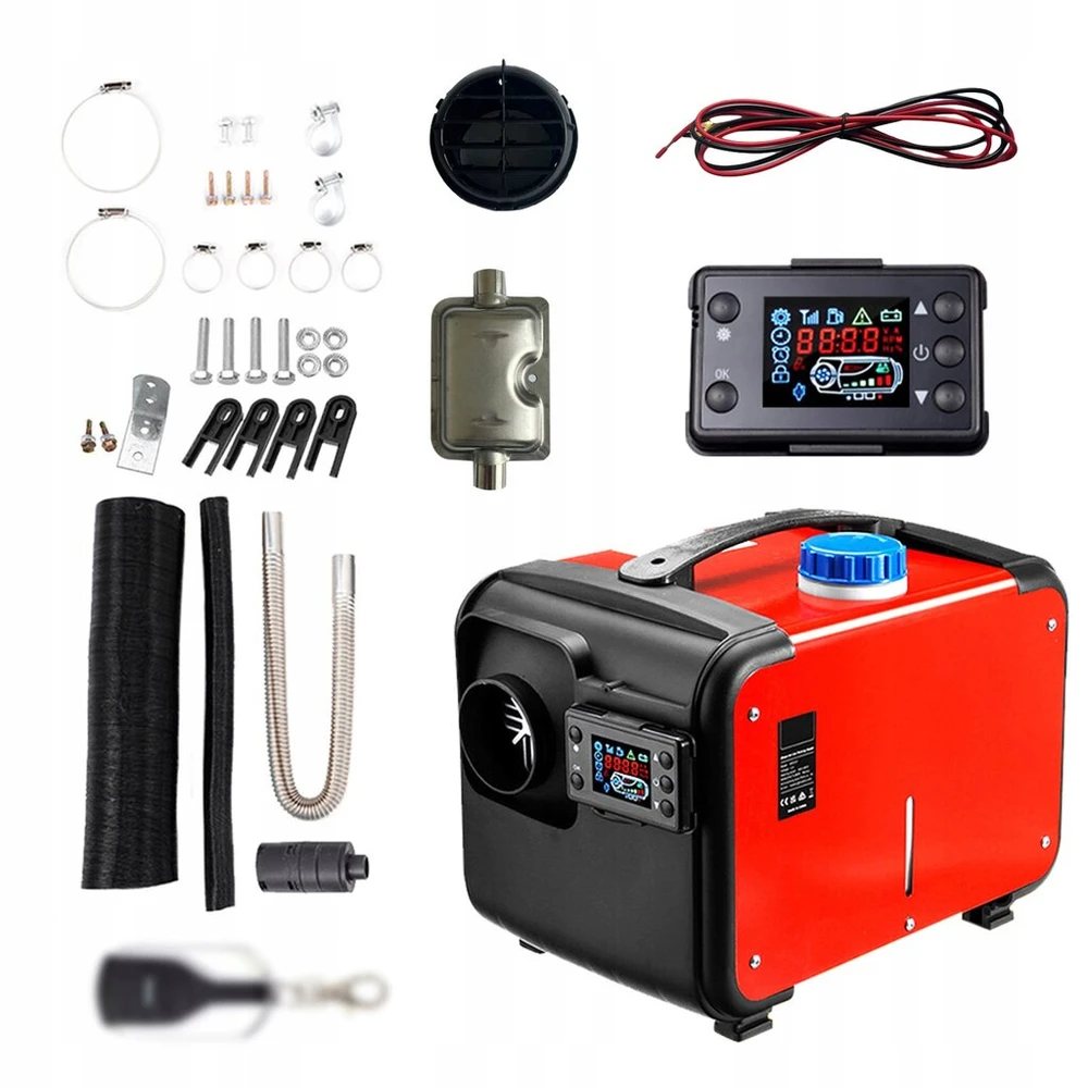 Webasto tipo autonominis šildytuvas 12v 24v 5-8kw dyzelinis 5l 50m su nuotoliniu valdymu