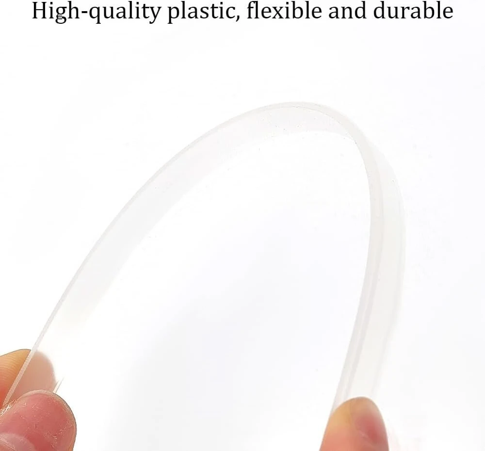 Webeedy 60 vnt. skaidrūs plastikiniai strypeliai 1 cm pločio, permatomi plastikiniai strypeliai siuvimui, korsetų strypeliai, daugiafunkciniai strypeliai "pasidaryk pats" liemenėlės lankeliams, vestuvinėms suknelėms, rankų darbo reikmenims