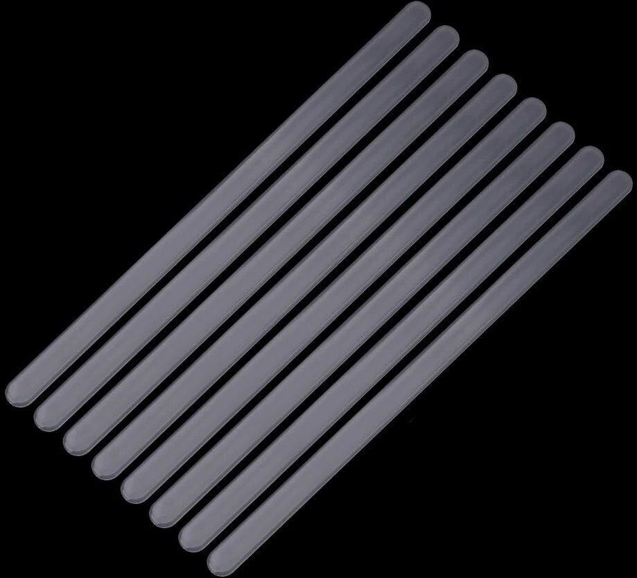 Webeedy 60 vnt. skaidrūs plastikiniai strypeliai 1 cm pločio, permatomi plastikiniai strypeliai siuvimui, korsetų strypeliai, daugiafunkciniai strypeliai "pasidaryk pats" liemenėlės lankeliams, vestuvinėms suknelėms, rankų darbo reikmenims