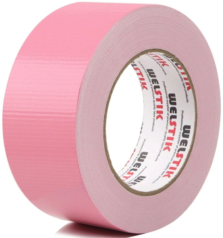 Welstik profesionali vandeniui atspari audinio spalvota lipni juosta remontui, "pasidaryk pats", amatams, naudojimui patalpose ir lauke, 50 mm x 41 m, rožinė