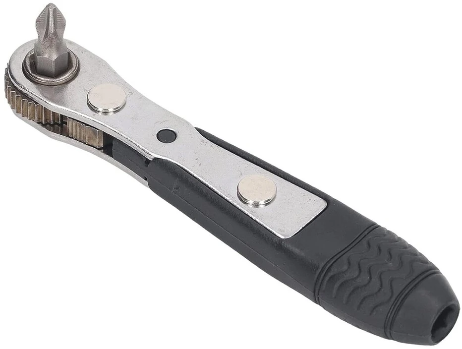 Wera 1/4 colio reketinis vienos galvutės mini reketinis atsuktuvų rinkinys, daugiafunkcinis, taupantis darbą, ergonomiškas su teigiamu ir neigiamu reguliavimu, abs