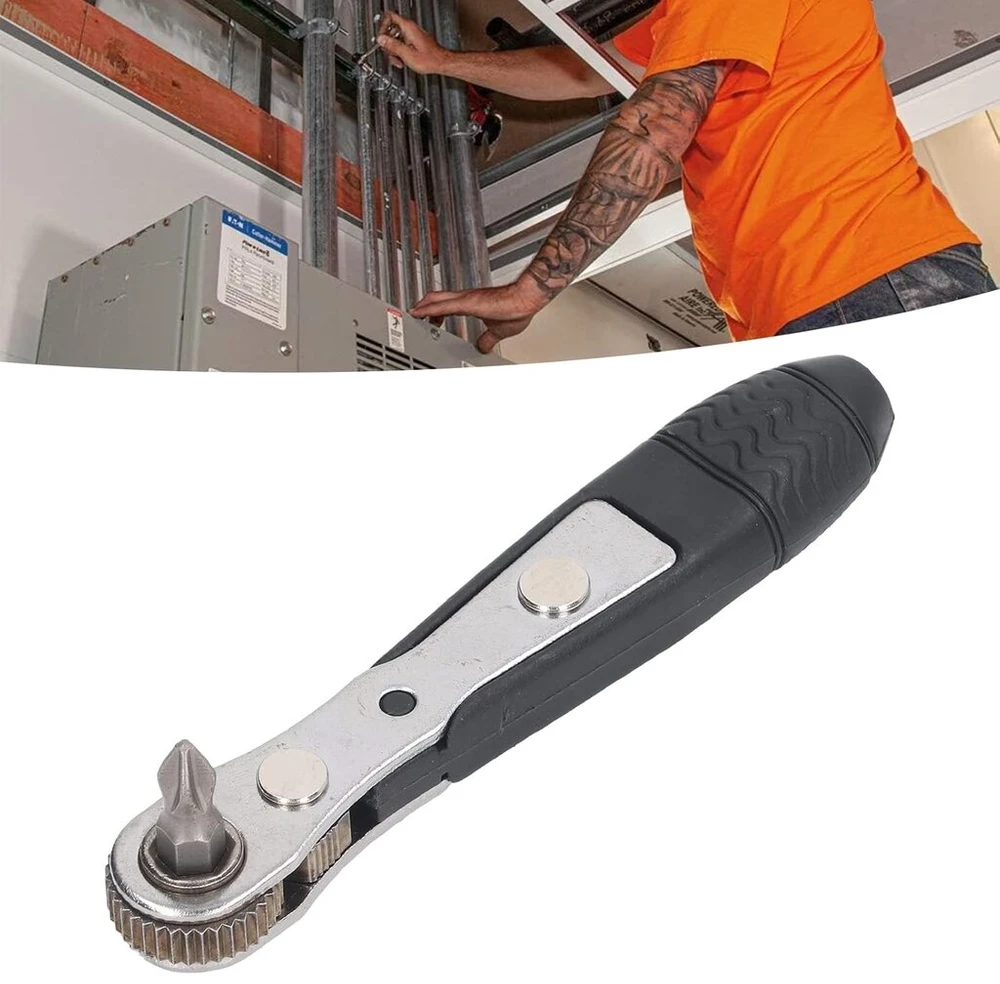 Wera 1/4 colio reketinis vienos galvutės mini reketinis atsuktuvų rinkinys, daugiafunkcinis, taupantis darbą, ergonomiškas su teigiamu ir neigiamu reguliavimu, abs