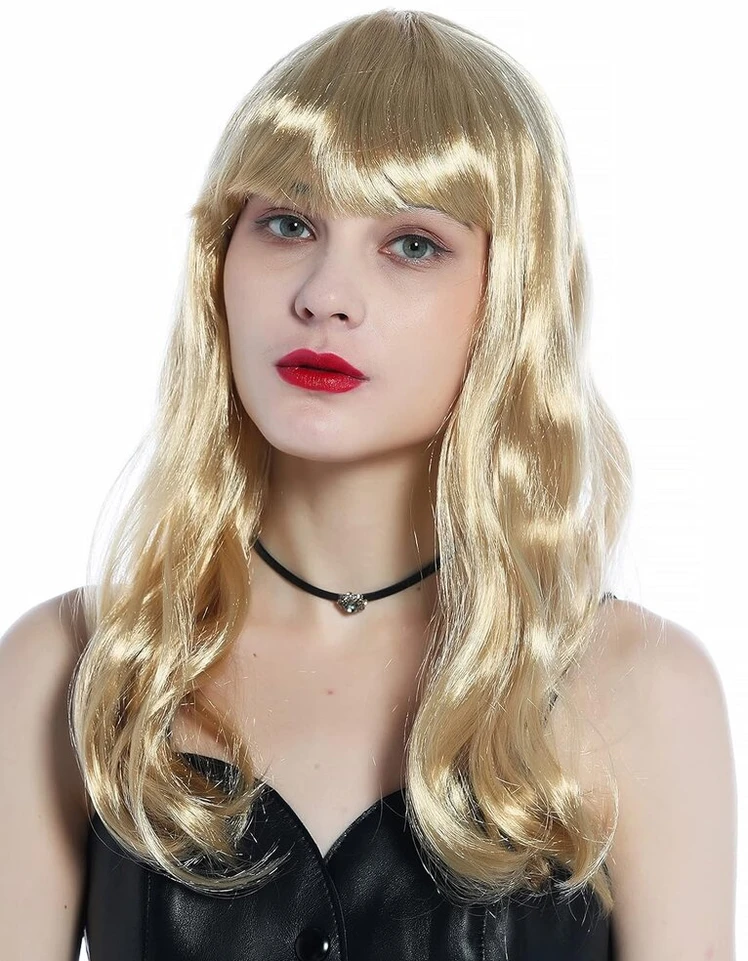 Wig Me Up - 210150-p424 Perukas moterims karnavalinis ilgas šviesus banguotas uodega šviesiai blondinas aukso blondinas