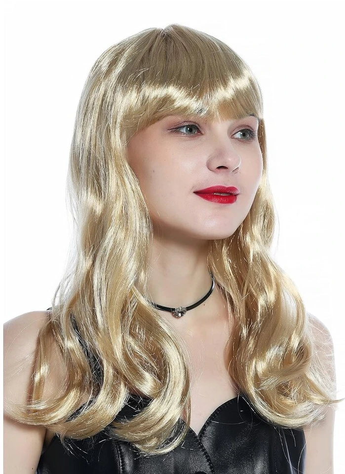Wig Me Up - 210150-p424 Perukas moterims karnavalinis ilgas šviesus banguotas uodega šviesiai blondinas aukso blondinas