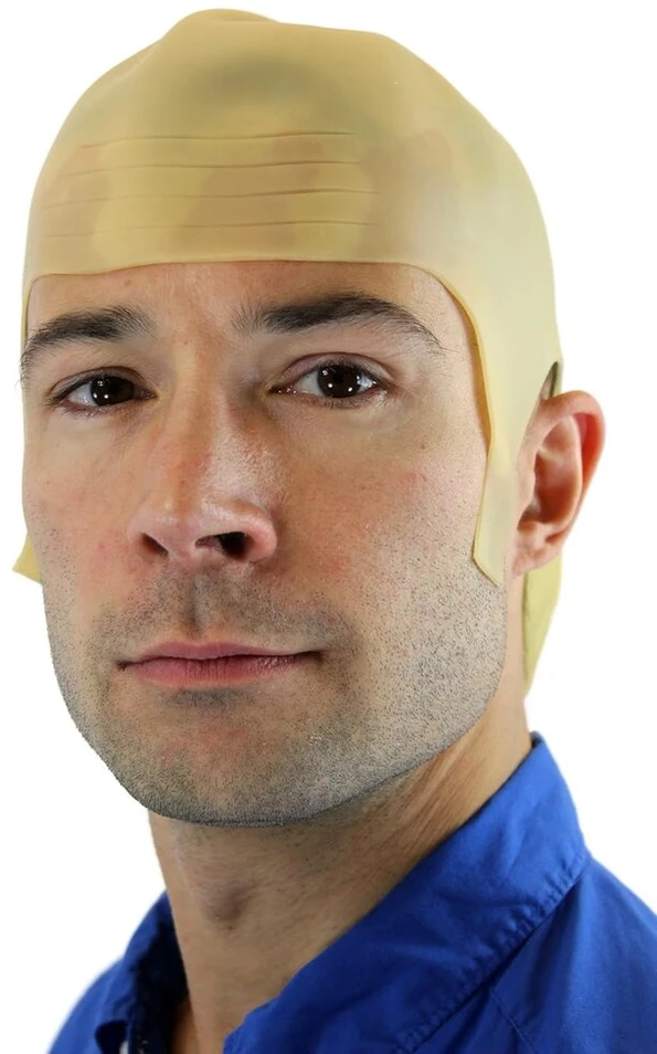 Wig Me Up ® - kostiuminis perukas, plikas, senas žmogus, guminė galva
