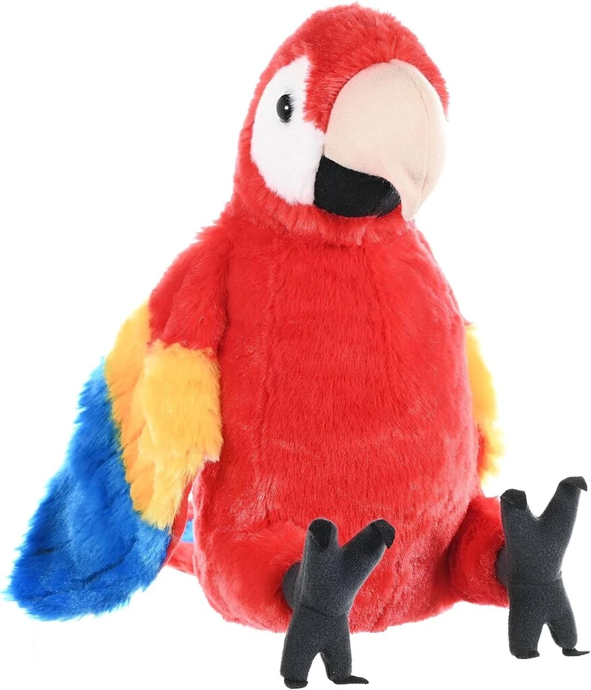 Wild Republic 30 cm pliušinis ara scarlet