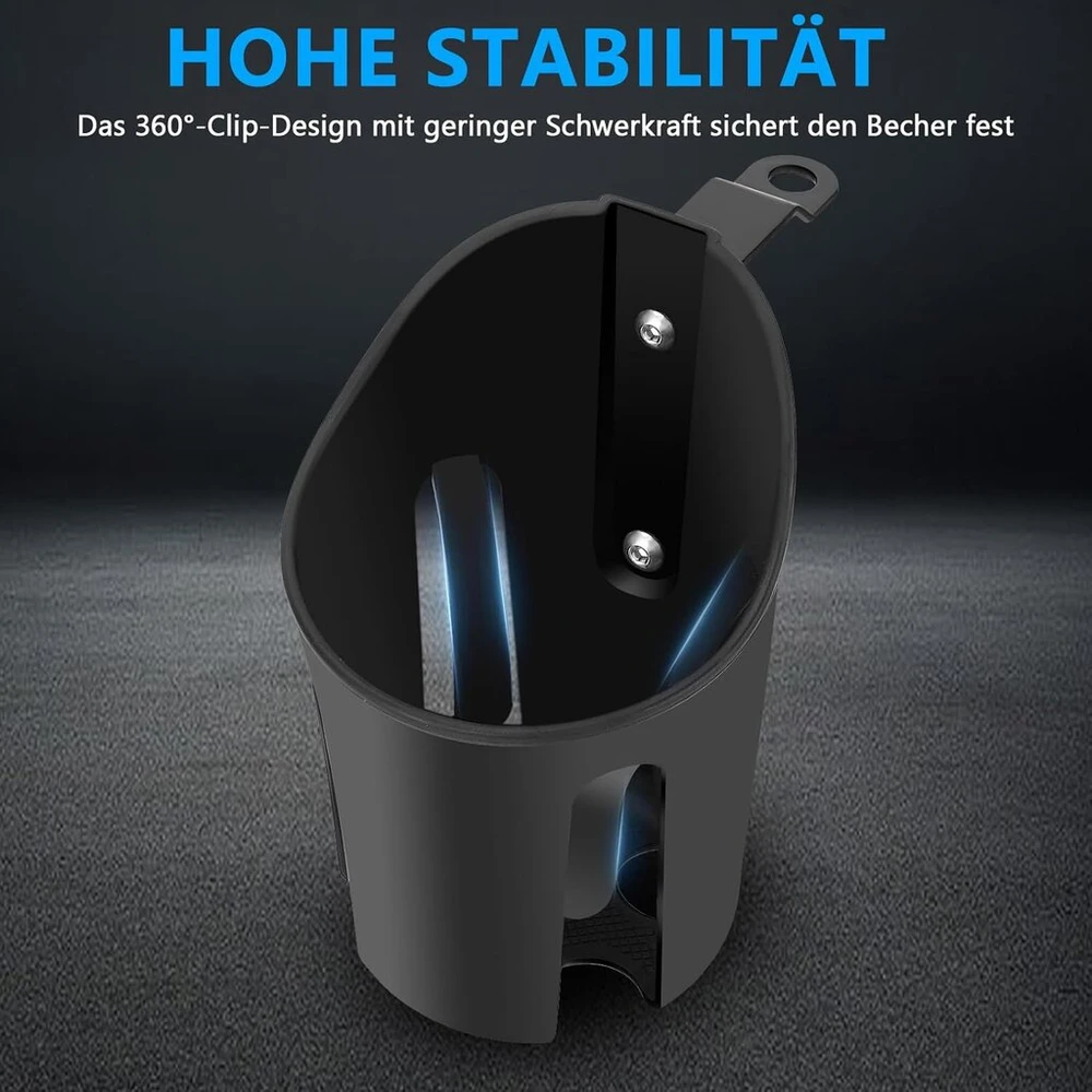 Wodhmiey gėrimo laikiklis ant vairo, universalus motociklo puodelio laikiklis su plastikine medžiaga, tvirtas ir elastingas, universalus motociklams, patikimas