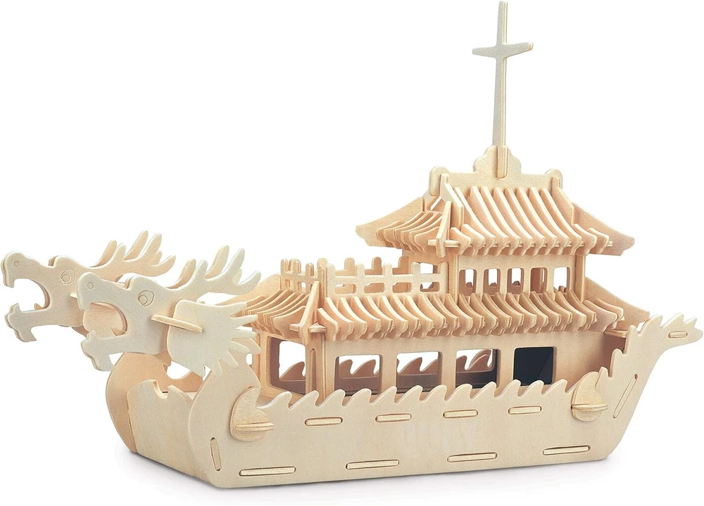 Wood Trick Medinis laivo modelis "dragon Boat" - konstravimo rinkinys