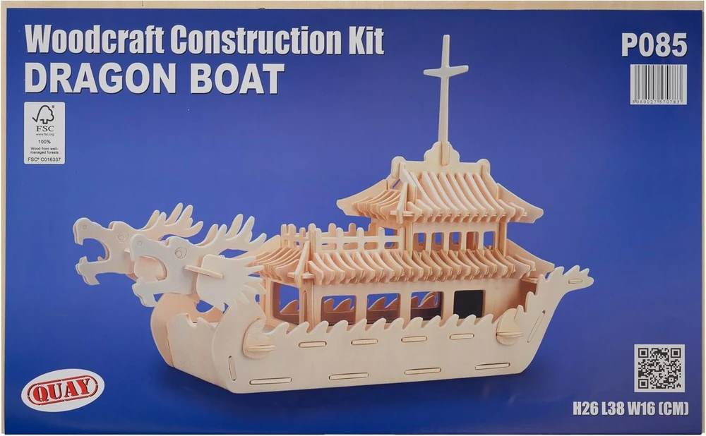Wood Trick Medinis laivo modelis "dragon Boat" - konstravimo rinkinys