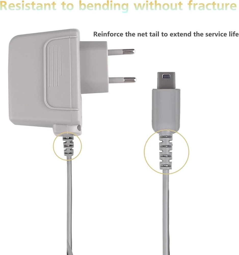 Xahpower įkroviklis, skirtas ds lite, ac adapteris, skirtas nintendo ds lite/ndsl, sieninis kelioninis įkroviklis, maitinimo laidas (pilkas)