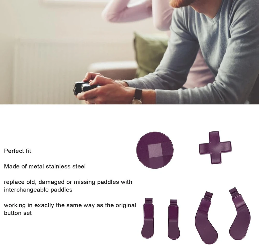 XBOX Elite Controller Series 2 priedai, XBOX Elite Controller Series 2 priedai, priedų rinkinys, skirtas XBOX Elite Controller 2, Scuf, atlošo pagalvėlės, nerūdijantis plienas, metaliniai D-pad, mentelės