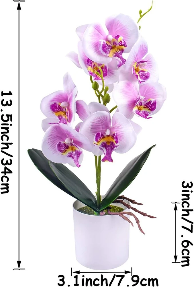 Xonor Dirbtinės orchidėjos vazone, 2 vnt., violetinės
