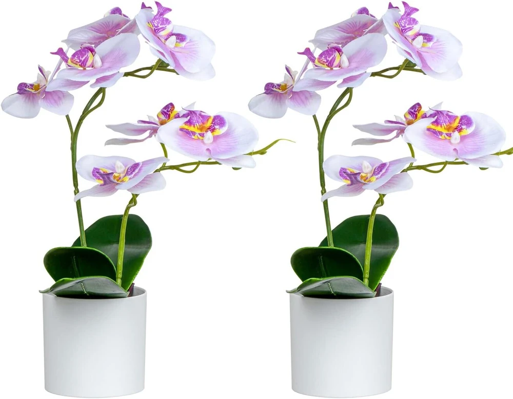 Xonor Dirbtinės orchidėjos vazone, 2 vnt., violetinės