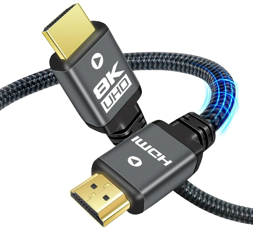 Yauhody Hdmi 2.1 kabelis 7.5 m, 48 Gbit/s itin didelis greitis 10k 8k 60hz, 4k 240hz 165hz 144hz 120hz, Hdmi® kabelis 2.1 Ultra Hd Earc Hdr10+ Hdcp Vrr Allm, suderinamas su X-box Series, Tv, monitoriumi, Pc, Blu-ray