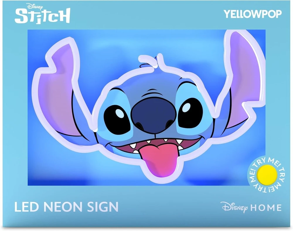 Yellowpop neoniniai ženklai, disney stitch (veidas), neoniniai ženklai sienų dekorui, energiją taupančios led neoninės lempos visoms sienoms, lengvai montuojamas individualus neoninis ženklas ir pritaikomas