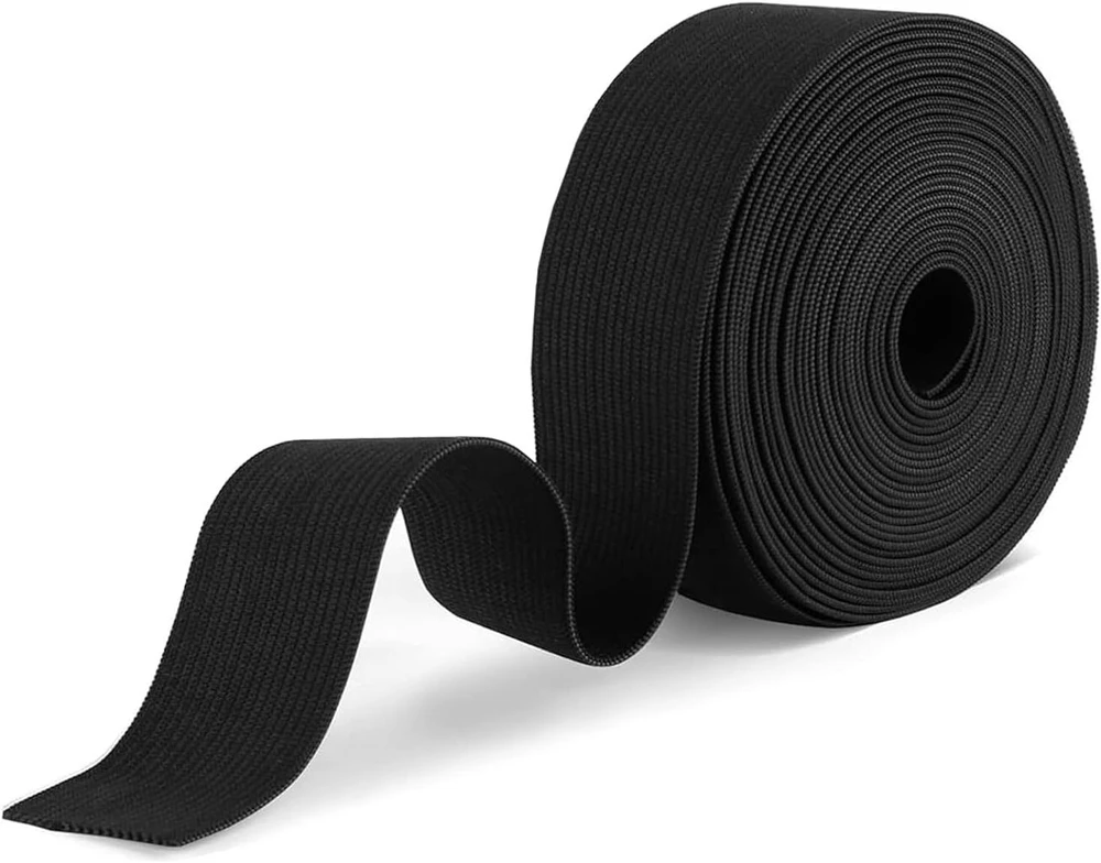 Yitobici elastinė juosta, siuvimo elastinė juosta, 15 mm pločio - 10 metrų, elastinė juosta siuvimui, kelnių guma, audinys siuvimui, "pasidaryk pats" amatai, juoda