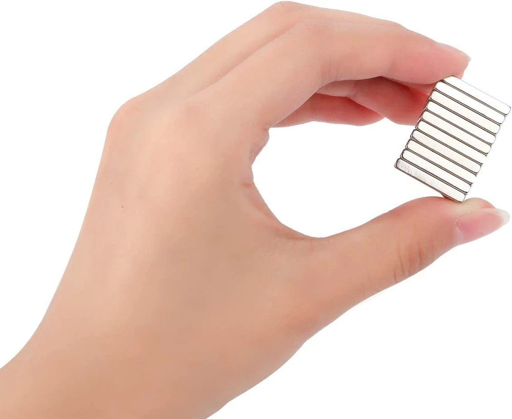 Yizhet stačiakampiai neodimio magnetai, 12 vnt., skirti magnetinėms lentoms, šaldytuvams, stiklui, skelbimų lentoms, 30 x 10 x 3 mm