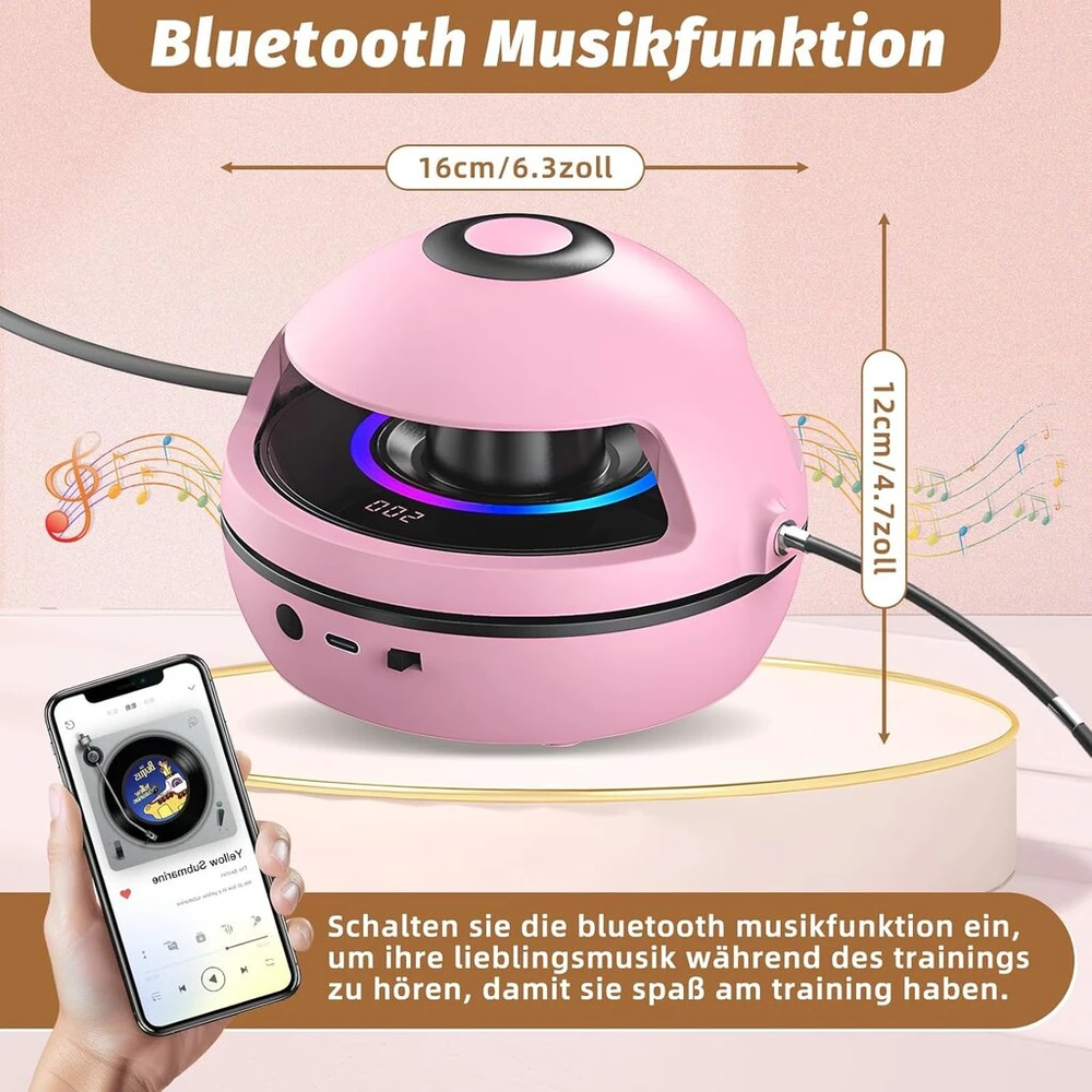 Yoohberrys Elektroninė šokdynė, išmanioji bluetooth šokdynės mašina, intelektuali automatinė šokdynės mašina su led ekranu, elektrinė besisukanti treniruočių šokdynė