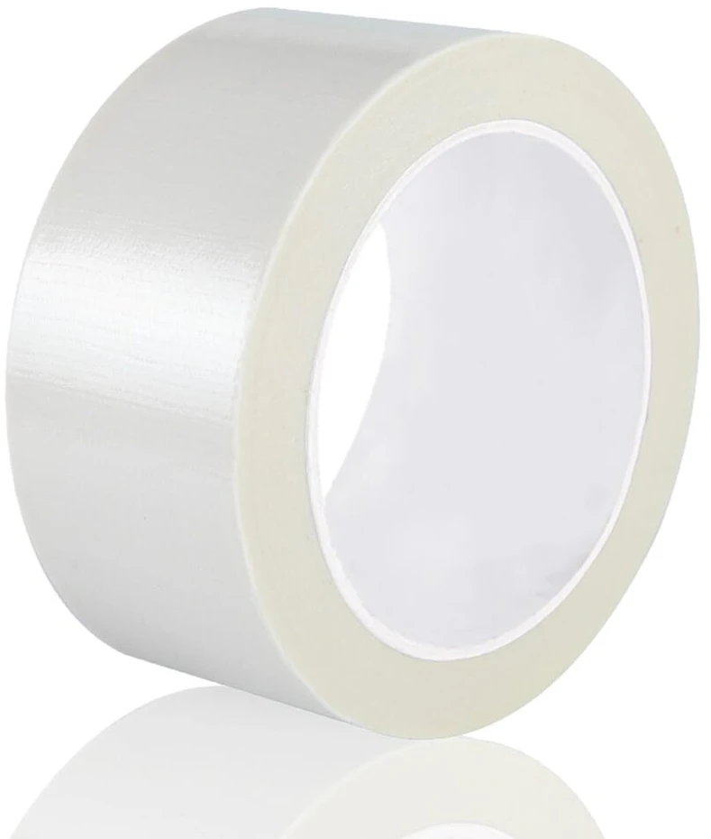 Yuexitech Duct Tape balta, 25 mm x 20 m audinio juosta, stipri Duct Tape juosta namams, automobiliams ar lauko remontui