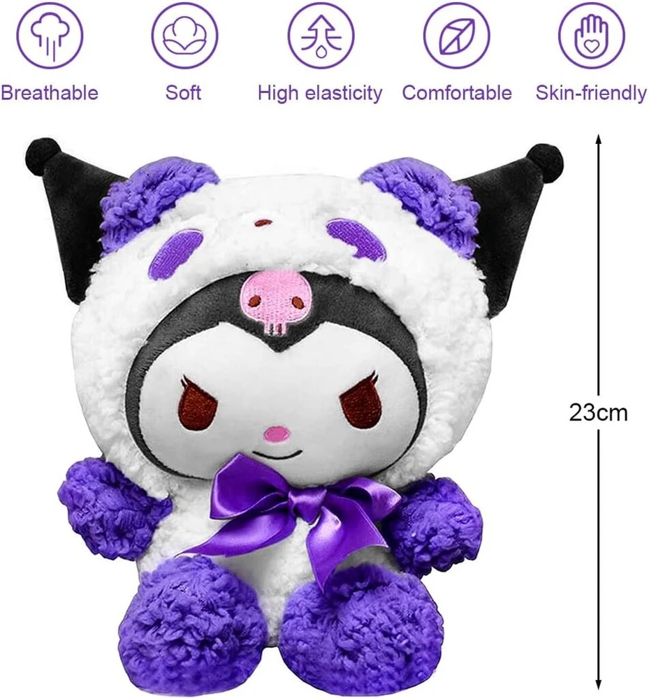 Zaloife pliušinis žaislas, pliušinis žaislas 23 cm, kimštas pliušinis žaislas, mielas žaislinės lėlės dovana vaikams nuo 2 metų (violetinis)