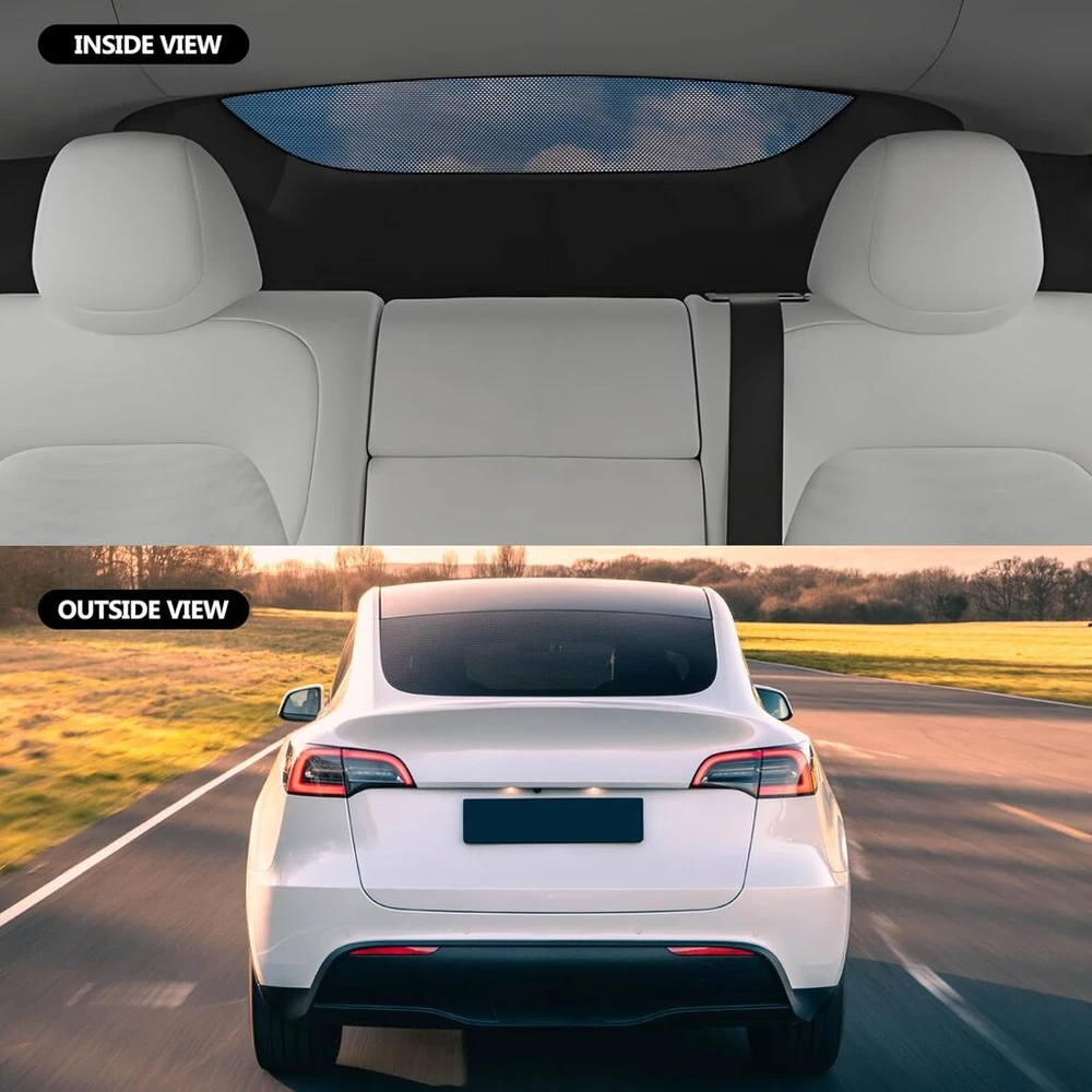Zatooto Apsauga nuo saulės galiniam automobilio langui Tesla Model Y, apsauga nuo saulės, atsparus Uv spinduliams, tinkamas vaikams, sulankstomas