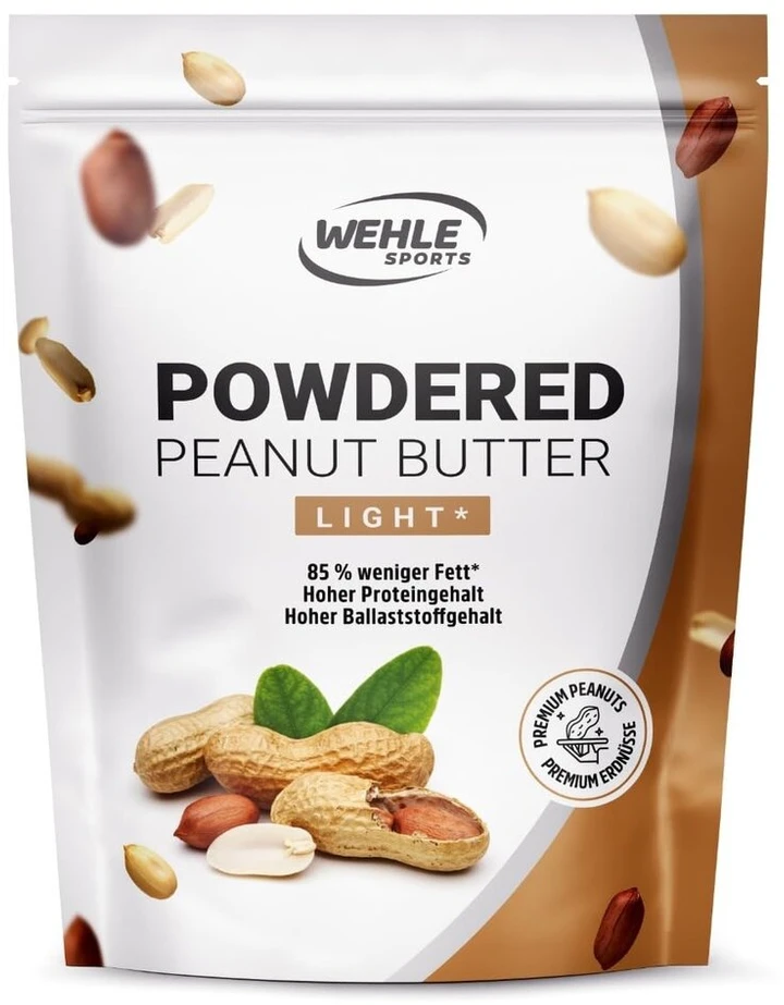 Žemės riešutų sviesto milteliai light 450 g - žemės riešutų sviestas milteliais su 85% mažiau riebalų, be cukraus i žemės riešutų kremas su nuostabiu wehle sports skoniu