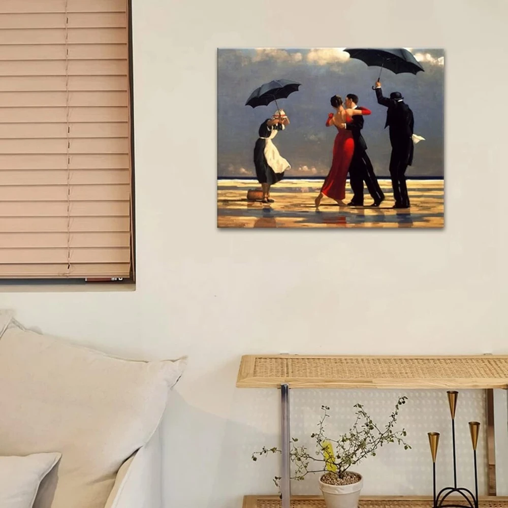 Zhongyutong Jack Vettriano The Singing Butler drobės meno spaudinys, Jack Vettriano sienos paveikslas, plakatas svetainei, miegamajam, namų dekoravimui (be rėmo, 30 x 45 cm)