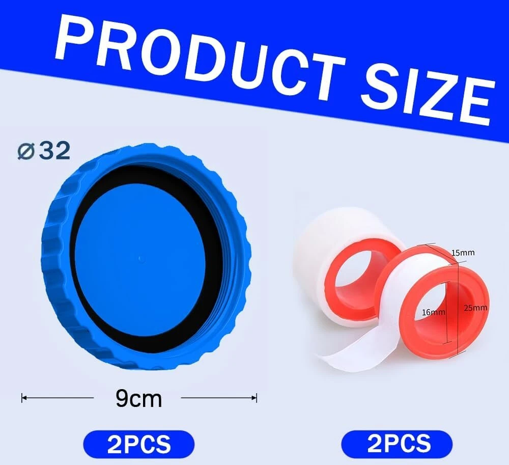 Žieminis uždarymo rinkinys Intex ir Bestway baseinams, 2 vnt. žieminių kamščių baseinui su atitinkančiais sandarikliais, šalčiui atsparus ir sandarus žieminis dangtelis baseinui, baseino priedai žiemai