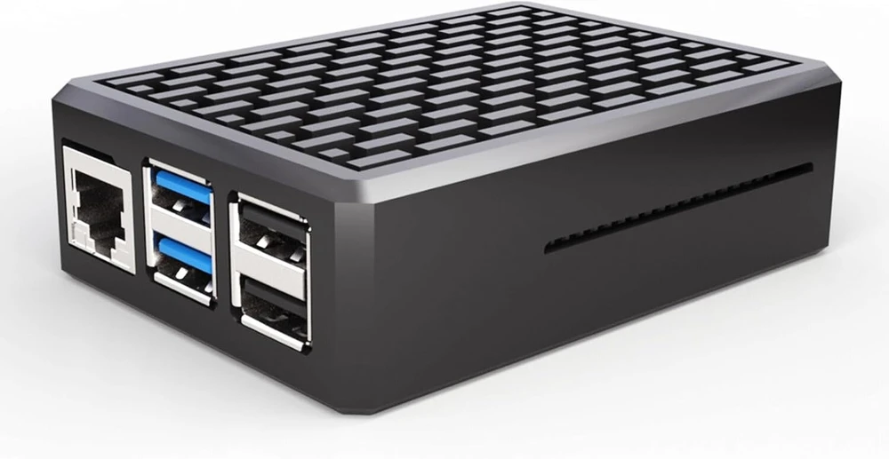 Zkeeshop aliumininis pasyvaus aušinimo korpusas, skirtas Raspberry Pi 5, su šilumą laidžiu radiatoriumi, suderinamas su Raspberry Pi 5 4gb/8gb